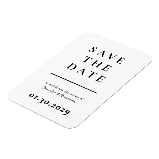 Modern Save the Date Magnet (Linke Seite)
