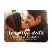 Modern Save the Date Magnet with Foto (Horizontal)