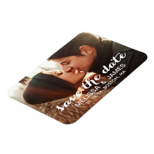 Modern Save the Date Magnet with Foto (Linke Seite)