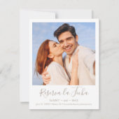 Modern Save the Date mit Couple Foto (Vorderseite)
