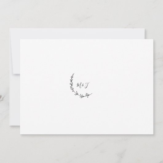 Modern Save the Date Powder Blue (Rückseite)