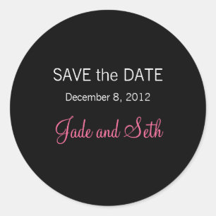 modern Save the Date Runder Aufkleber