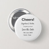 Modern Save the Date schlicht und elegant Button (Vorne & Hinten)