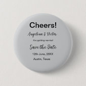 Modern Save the Date schlicht und elegant Button (Vorderseite)