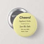 Modern Save the Date schlicht und elegant Button (Vorne & Hinten)