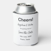 Modern Save the Date schlicht und elegant Dosenkühler (Kanne Rückseite)