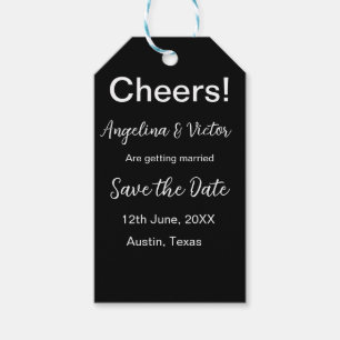 Modern Save the Date schlicht und elegant Geschenkanhänger