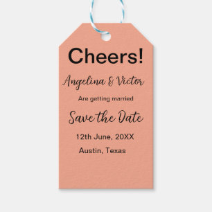 Modern Save the Date schlicht und elegant Geschenkanhänger