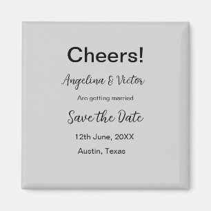 Modern Save the Date schlicht und elegant Magnet