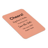 Modern Save the Date schlicht und elegant Magnet (Rechte Seite)