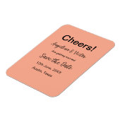 Modern Save the Date schlicht und elegant Magnet (Linke Seite)