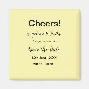 Modern Save the Date schlicht und elegant Magnet