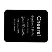 Modern Save the Date schlicht und elegant Magnet (Horizontal)