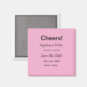 Modern Save the Date schlicht und elegant Magnet (Vorderseite/Rückseite)