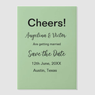 Modern Save the Date schlicht und elegant Pergament Einladungen