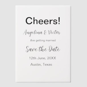 Modern Save the Date schlicht und elegant Pergament Einladungen