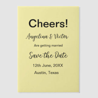 Modern Save the Date schlicht und elegant Pergament Einladungen