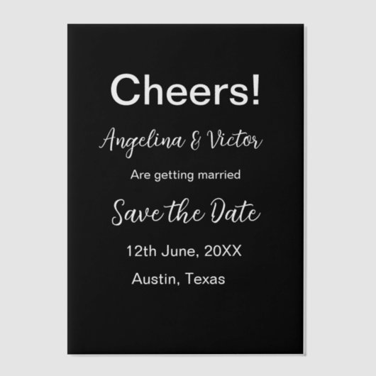 Modern Save the Date schlicht und elegant Pergament Einladungen (Vorderseite)