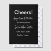 Modern Save the Date schlicht und elegant Pergament Einladungen (Versetzt (Einladung))