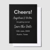 Modern Save the Date schlicht und elegant Pergament Einladungen (Versetzt)