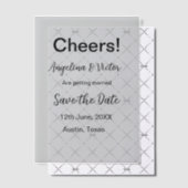 Modern Save the Date schlicht und elegant Pergament Einladungen (Versetzt (Einladung))