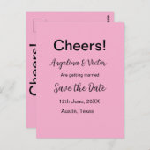 Modern Save the Date schlicht und elegant Postkarte (Vorne/Hinten)
