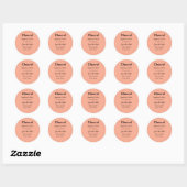 Modern Save the Date schlicht und elegant Runder Aufkleber (Blatt)