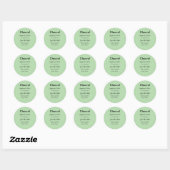 Modern Save the Date schlicht und elegant Runder Aufkleber (Blatt)