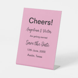 Modern Save the Date schlicht und elegant Sockelschild