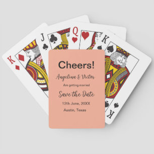 Modern Save the Date schlicht und elegant Spielkarten