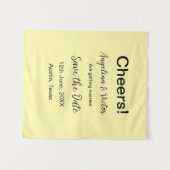 Modern Save the Date schlicht und elegant Wandteppich (Vorderseite (Horizontal))