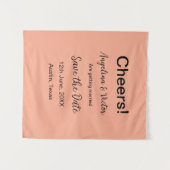 Modern Save the Date schlicht und elegant Wandteppich (Vorderseite (Horizontal))