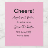 Modern Save the Date schlicht und elegant Weinetikett (Einzelnes Label)