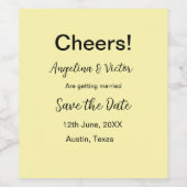 Modern Save the Date schlicht und elegant Weinetikett (Einzelnes Label)