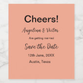 Modern Save the Date schlicht und elegant Weinetikett (Einzelnes Label)