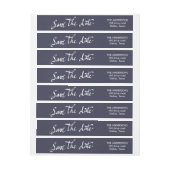 Modern Save the Date Typografie Script Navy Blue (Bogen)