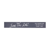 Modern Save the Date Typografie Script Navy Blue (Person)