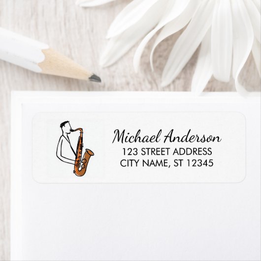 Modern Saxophone Music Lover Return Address        (Insitu)