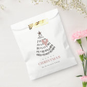 Modern Scandi Minimal Blush Heart Christmas Tree Geschenktütchen (Versiegelt)