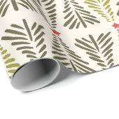 Modern Scandi Nordic Pine Tree Holiday Christmas  Geschenkpapier (Rolleneckpunkt)