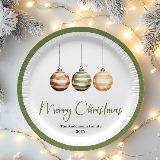 Modern Scandinavian Christmas Custom Dinner Plates Pappteller