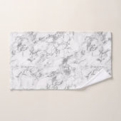 Modern-schick Weißgraue Silbergraue Glitzer Marmor Badhandtuch Set (Handtuch)