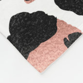 Modern schicke Black Rose Gold Foil Leopard Printi Fleecedecke (Ecke)