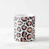 Modern schicke Black Rose Gold Foil Leopard Printi Kaffeetasse (Mittel)