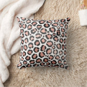 Modern schicke Black Rose Gold Foil Leopard Printi Kissen (Decke)