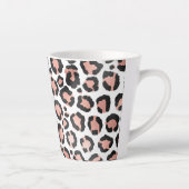 Modern schicke Black Rose Gold Foil Leopard Printi Milchtasse (Rechts)