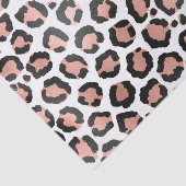 Modern schicke Black Rose Gold Foil Leopard Printi Seidenpapier (Ausschnitt)