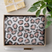 Modern schicke Black Rose Gold Foil Leopard Printi Seidenpapier (Geschenk)