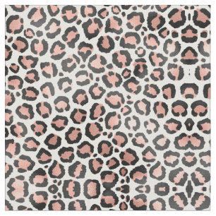 Modern schicke Black Rose Gold Foil Leopard Printi Stoff