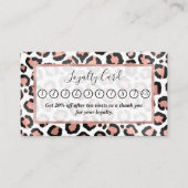 Modern schicke Black Rose Gold Foil Leopard Printi Treuekarte (Vorderseite)